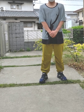 「アイテム（カーゴパンツ、イエロー系）」を使った、Daniel.Yさん（メンズ・175cm）の春コーディネート