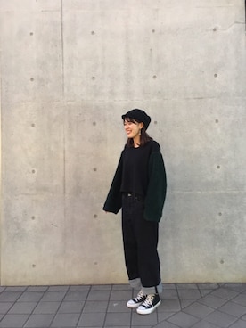 「sneeuw（スニュウ）のアイテム（その他トップス）」を使った、あさみもつさん（レディース・161cm）の冬コーディネート