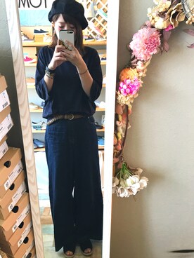 「TESTIFY（テスティファイ）のアイテム（ハンチング/ベレー帽）」を使った、Ｓhi＊さん（レディース・165cm）の春コーディネート