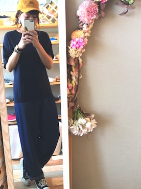 「アイテム（キャップ）」を使った、Ｓhi＊さん（レディース・165cm）の夏コーディネート