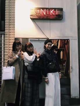 「CLANE（クラネ）のアイテム（トレンチコート）」を使った、勝田里奈さん（レディース・161cm）の秋コーディネート