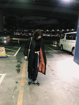 「SLY（スライ）のアイテム（ブルゾン）」を使った、勝田里奈さん（レディース・161cm）の秋コーディネート