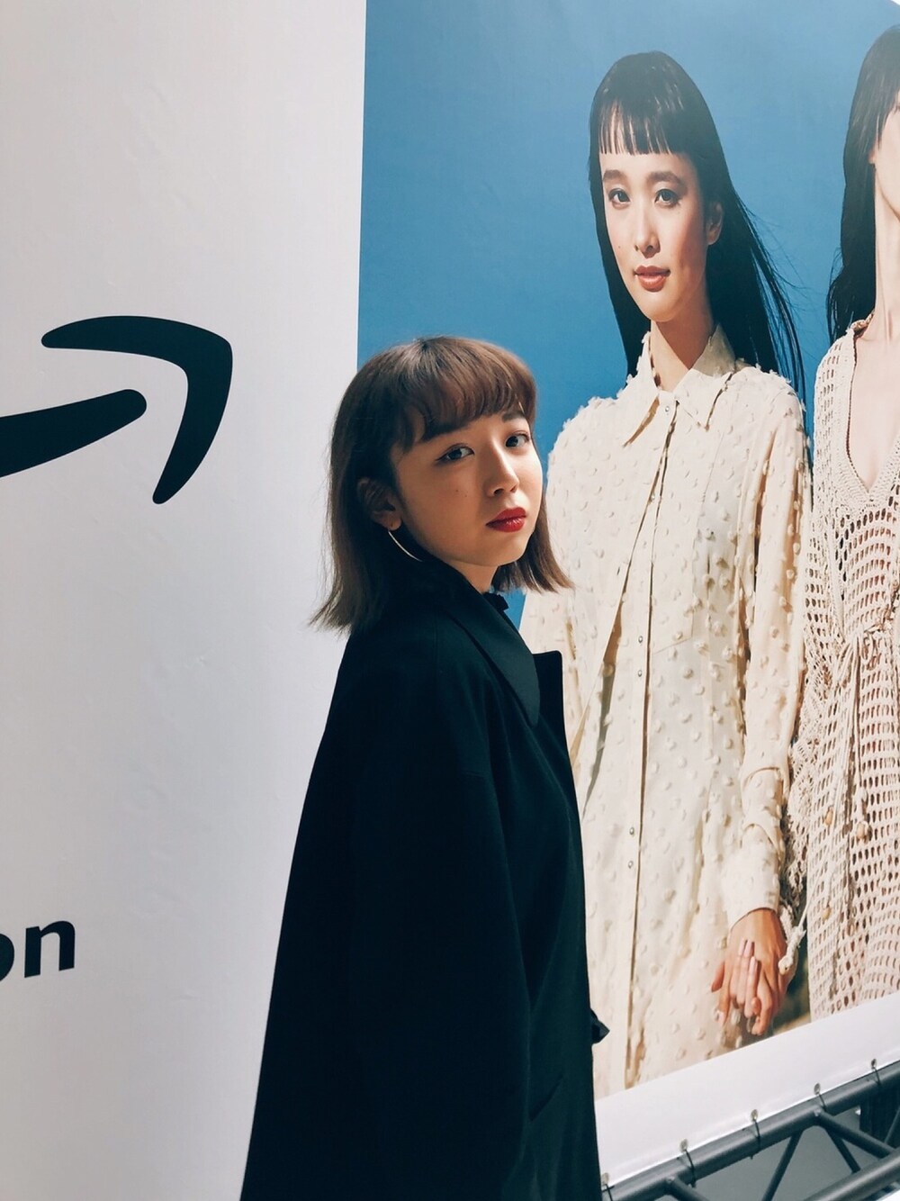 「勝田里奈、amazonfashionweek、TOKYO、GLOBAL WORK、秋冬、2018、2018ＡＷ、autumn、winter、fashion」｜「GLOBAL WORKのアイテム（その他、その他）」を使った、勝田里奈さん（レディース・161cm）の春コーディネートの1枚目の写真