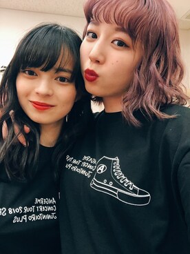 「アンジュルム」｜「アイテム（トップス）」を使った、勝田里奈さん（レディース・161cm）の春コーディネート