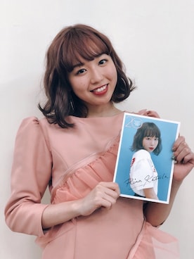 「勝田里奈」｜「アイテム（ドレス）」を使った、勝田里奈さん（レディース・161cm）の春コーディネート