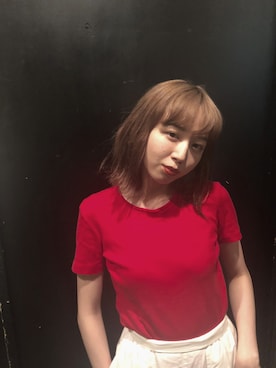 「UNIQLO（ユニクロ）のWOMEN オックスフォードワイドパンツ＋E（その他パンツ）」を使った、勝田里奈さん（レディース・161cm）の春コーディネート