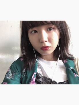 「勝田里奈」｜「アイテム（キャミソール）」を使った、勝田里奈さん（レディース・161cm）の春コーディネート
