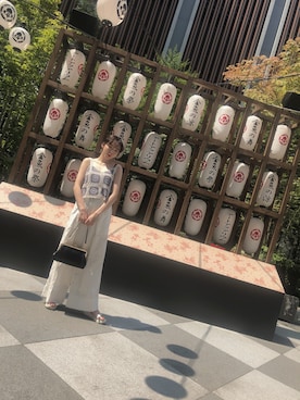 「RAY CASSIN（レイカズン）のアイテム（その他）」を使った、勝田里奈さん（レディース・161cm）の夏コーディネート