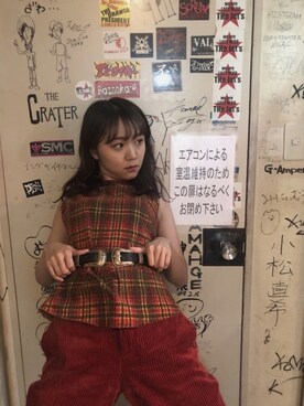 「アンジュルム」｜勝田里奈さん（レディース・161cm）の秋コーディネート