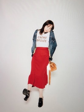 「Cepica（セピカ）のアイテム」を使った、勝田里奈さん（レディース・161cm）の冬コーディネート