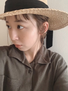 「勝田里奈」｜「アイテム（キャップ）」を使った、勝田里奈さん（レディース・161cm）の夏コーディネート