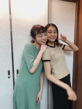 「Steven Alan（スティーブンアラン）のアイテム（ワンピース/ドレス）」を使った、勝田里奈さん（レディース・160cm）の夏コーディネート