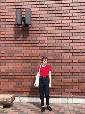 「勝田里奈」｜「アイテム（レッグウェア）」を使った、勝田里奈さん（レディース・160cm）の夏コーディネート