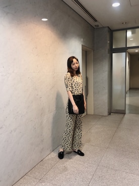 「アイテム（サロペット/オーバーオール）」を使った、勝田里奈さん（レディース・160cm・20代）の夏コーディネート