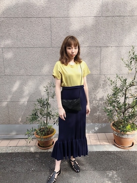 勝田里奈さん(レディース・160cm)の夏コーディネート