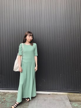 「Steven Alan（スティーブンアラン）のアイテム（ワンピース/ドレス）」を使った、勝田里奈さん（レディース・161cm）の夏コーディネート