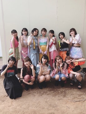 「アンジュルム」｜勝田里奈さん（レディース・161cm）の夏コーディネート