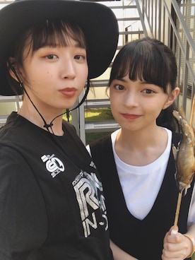 「アンジュルム」｜勝田里奈さん（レディース・161cm）の夏コーディネート