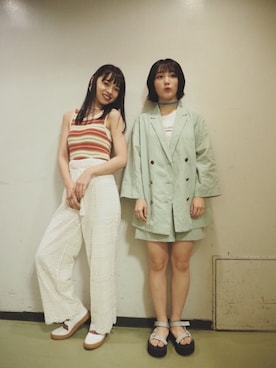 「Ron Herman（ロン ハーマン）のアイテム」を使った、勝田里奈さん（レディース・161cm）の夏コーディネート