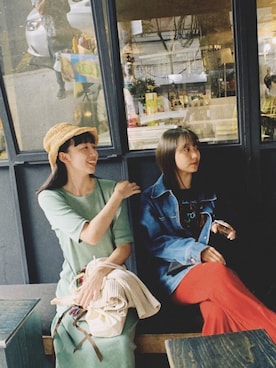 「Steven Alan（スティーブンアラン）のアイテム（ワンピース/ドレス）」を使った、勝田里奈さん（レディース・161cm）の秋コーディネート