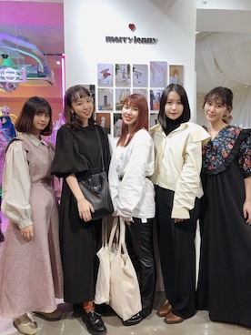 「merry jenny（メリージェニー）のアイテム（ワンピース/ドレス）」を使った、勝田里奈さん（レディース・161cm）の秋コーディネート