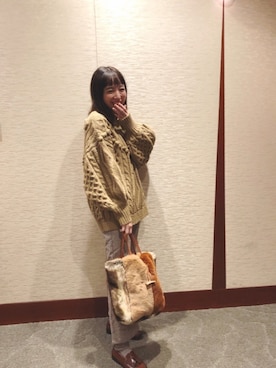 「勝田里奈」｜「アイテム（レッグウェア）」を使った、勝田里奈さん（レディース・161cm）の秋コーディネート