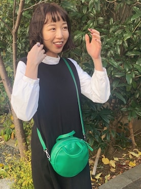 「勝田里奈」｜「アイテム（ハンドバッグ）」を使った、勝田里奈さん（レディース・161cm）の秋コーディネート