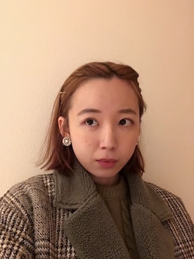 「jouetie（ジュエティ）のアイテム（ジャケット/アウター）」を使った、勝田里奈さん（レディース・161cm）の冬コーディネート