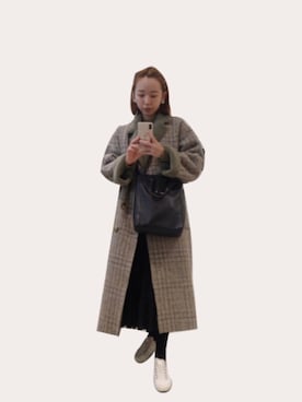 「jouetie（ジュエティ）のアイテム（ジャケット/アウター）」を使った、勝田里奈さん（レディース・161cm）の冬コーディネート