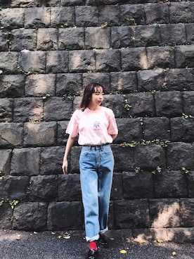 「勝田里奈」｜「アイテム（レッグウェア）」を使った、勝田里奈さん（レディース・161cm）の夏コーディネート