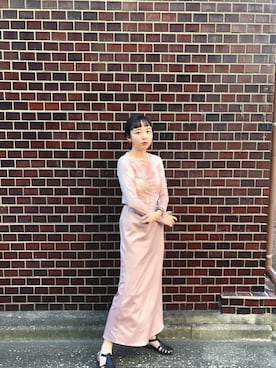 「勝田里奈」｜「アイテム（サンダル）」を使った、勝田里奈さん（レディース・161cm）の秋コーディネート