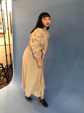 「勝田里奈」｜「アイテム（パンプス）」を使った、勝田里奈さん（レディース・161cm）の冬コーディネート