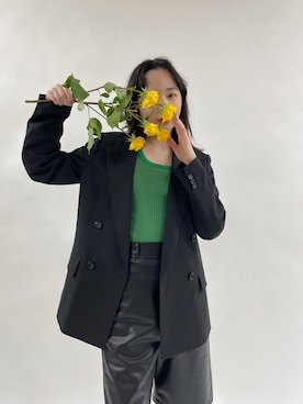 「caban（キャバン）のアイテム」を使った、勝田里奈さん（レディース・161cm）の春コーディネート