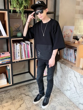 「Amb（エーエムビー）のアイテム」を使った、Steadyさん（メンズ・178cm）の春コーディネート