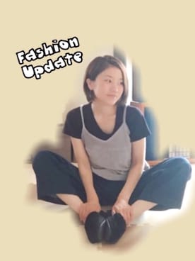 「ベロアキャミ」｜moponさん（レディース・157cm）の秋コーディネート