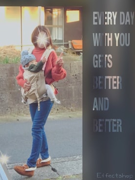 「present（プレゼント）のアイテム（その他）」を使った、moponさん（レディース・157cm）の冬コーディネート