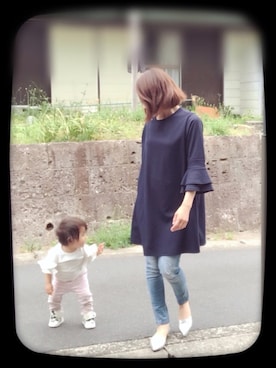 「GORGE（ゴージ）のアイテム（シューズ）」を使った、moponさん（レディース・157cm）の春コーディネート