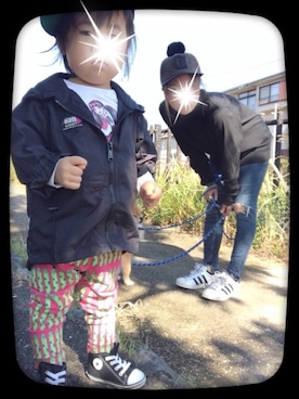 「西松屋」｜「アイテム（その他アウター）」を使った、moponさん（レディース・157cm）の秋コーディネート