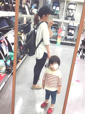 「ディーゼル」｜「アイテム（スリッポン）」を使った、moponさん（レディース・157cm）の春コーディネート