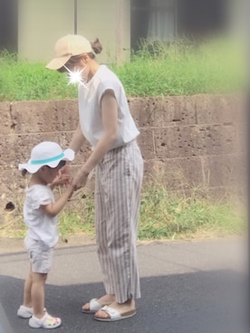 「babygap」｜「アイテム（キャップ）」を使った、moponさん（レディース・157cm）の夏コーディネート