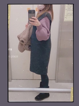 「アイテム（ワンピース/ドレス）」を使った、moponさん（レディース・157cm・40代）の冬コーディネート