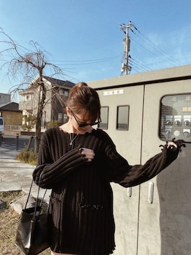 「Ray-Ban（レイバン）のRay-Ban RB4262D(アジア限定) RB4262D57601/87（サングラス）」を使った、MINAMIさん（レディース・165cm）の冬コーディネート