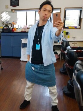 かみゆうひらのさん（メンズ・170cm）の春コーディネート