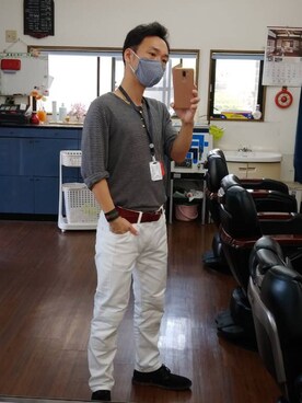 かみゆうひらのさん（メンズ・170cm）の春コーディネート