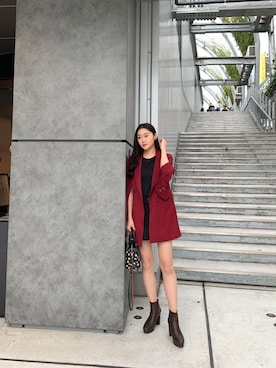 「REDYAZEL（レディアゼル）のアイテム（その他アウター）」を使った、優花さん（レディース・168cm）の秋コーディネート