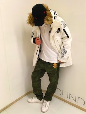 「静岡」｜「アイテム（ミリタリージャケット）」を使った、RYUKIさん（メンズ・180cm）の夏コーディネート