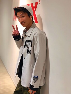 「静岡」｜「アイテム（ブルゾン）」を使った、RYUKIさん（メンズ・180cm）の秋コーディネート