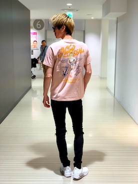 「静岡」｜「アイテム（スリッポン）」を使った、RYUKIさん（メンズ・180cm）の春コーディネート