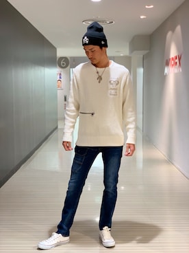 「静岡」｜「アイテム（帽子）」を使った、RYUKIさん（メンズ・180cm）の秋コーディネート