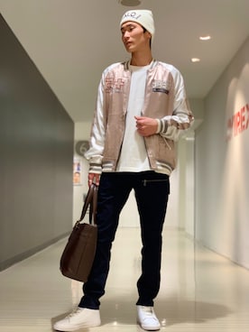 「静岡」｜「アイテム（帽子）」を使った、RYUKIさん（メンズ・180cm）の冬コーディネート